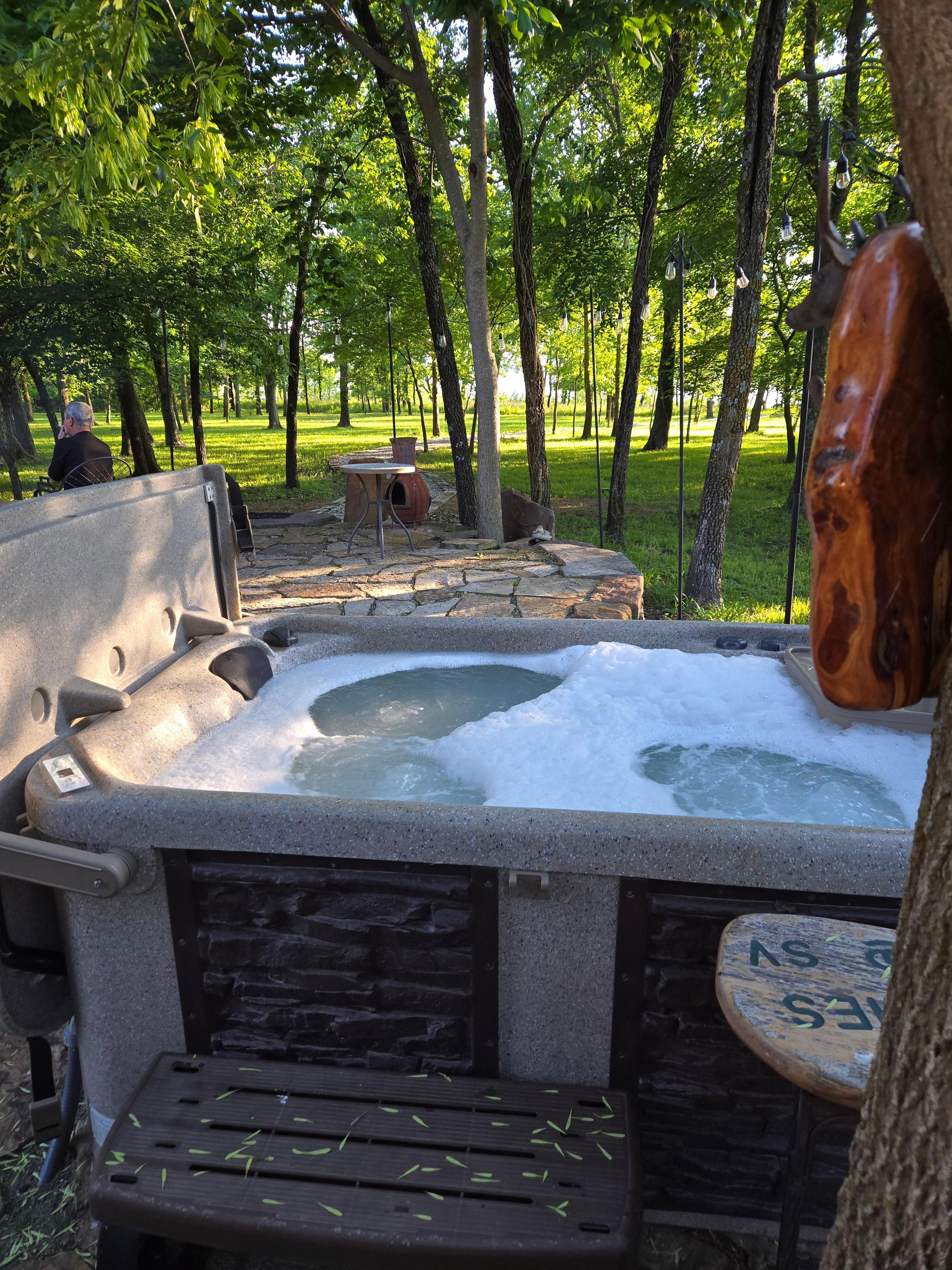 Hot tub outside was very nice!