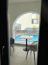 One of our two balconies. Loved sitting here while watching the kids in the pool.