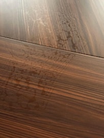 Grease on table at check in