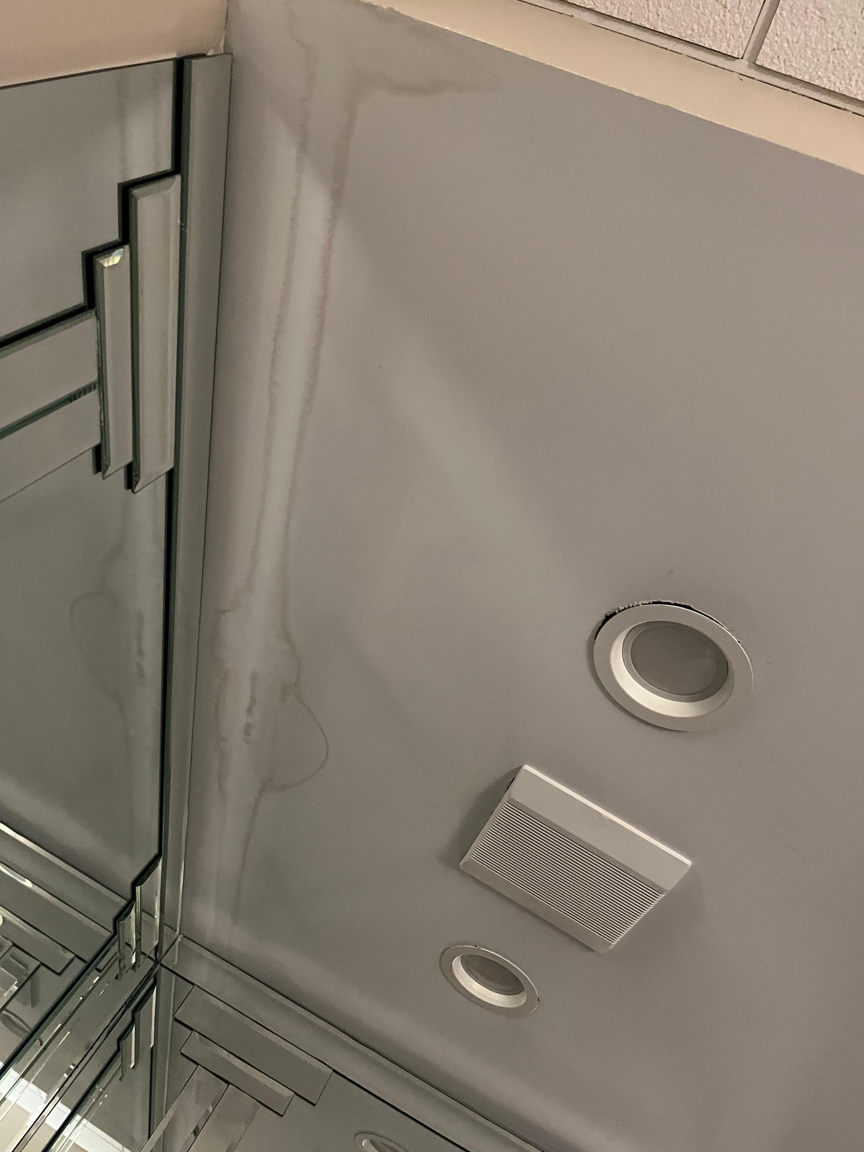 Ceiling leaking over garden tub in room #353