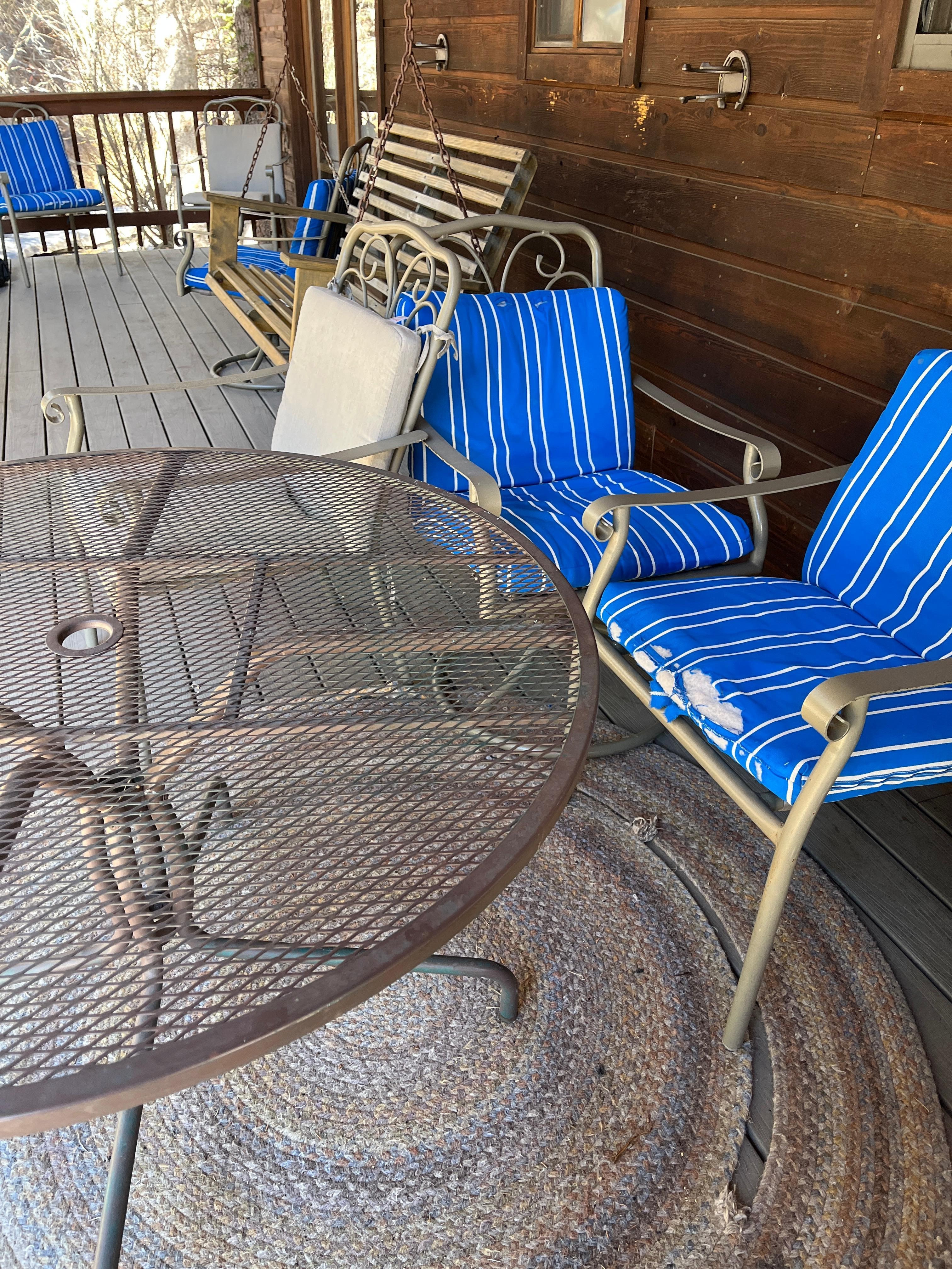 The porch , it was large and had comfortable chairs.