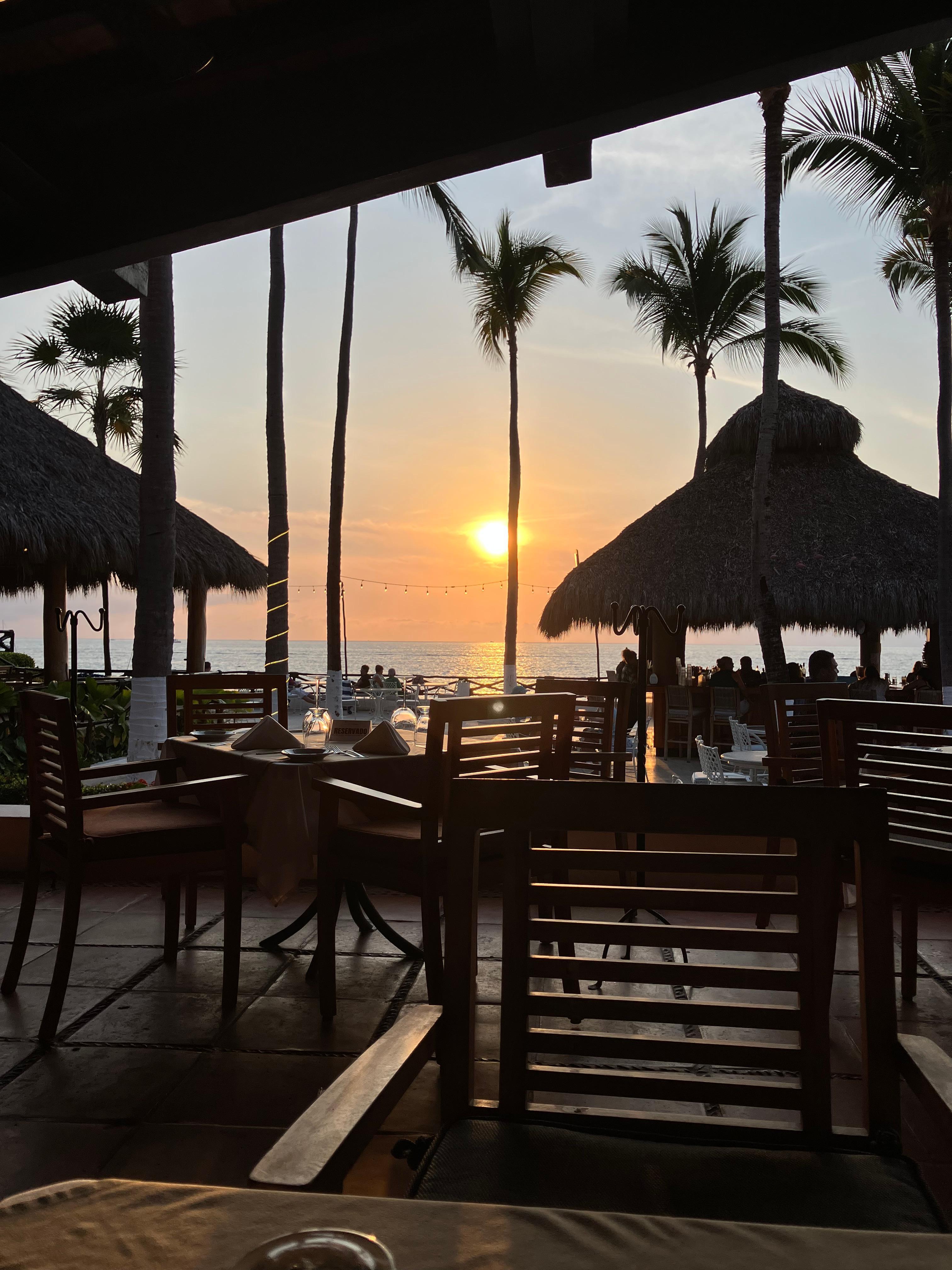 Sunset from the Dinning area 
