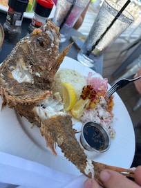 Fresh whole snapper at the Angler’s restaurant
