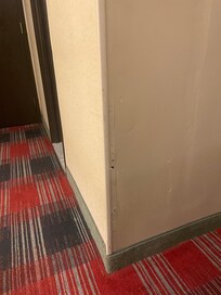 Corner of wall, in need of repair