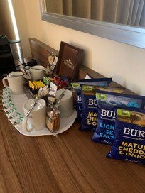 Our free snacks in our room