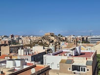 Vue de la terrasse de l'hôtel