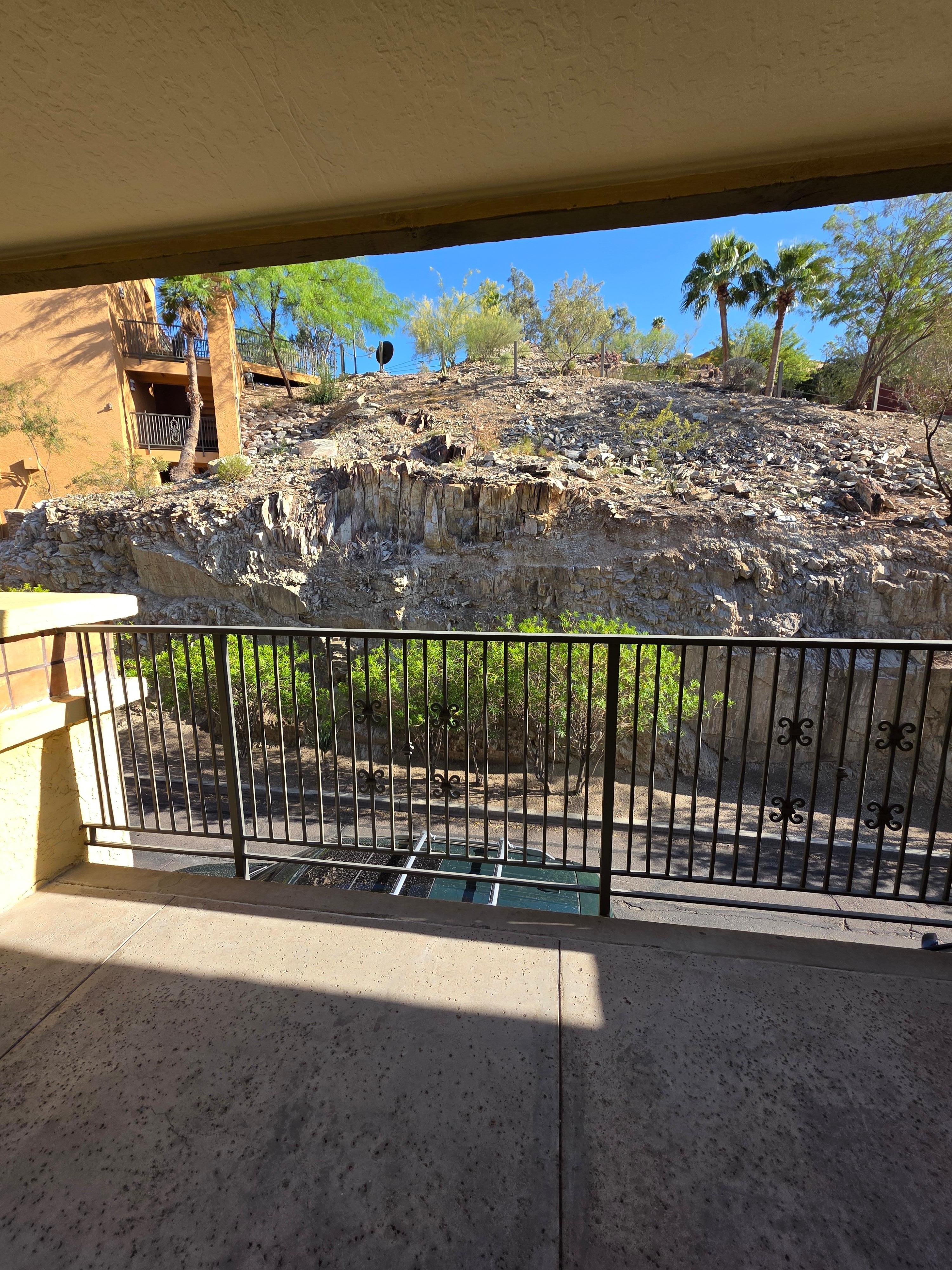 View from the front door of my room.