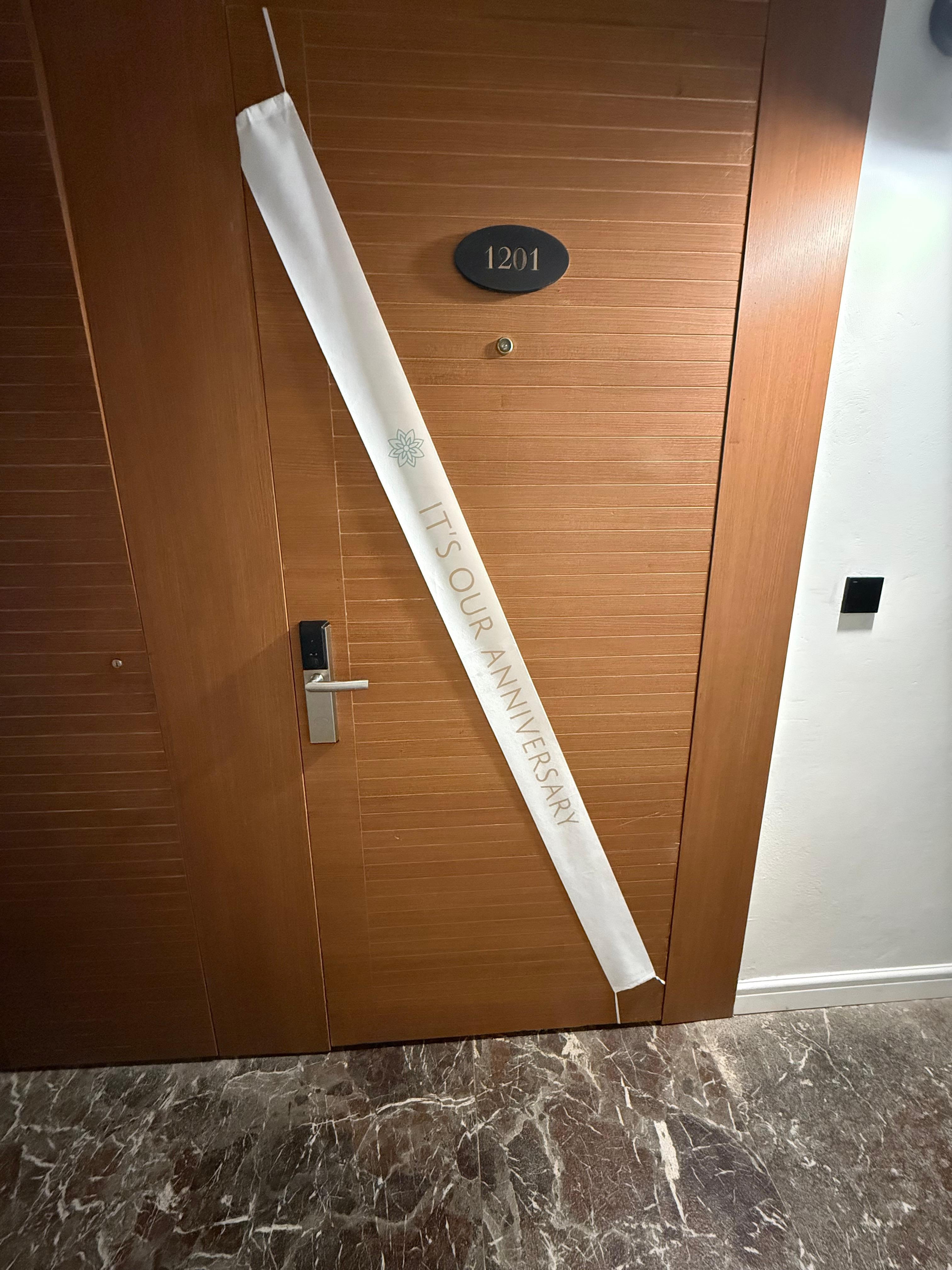 Decorative Door for anniversary stay