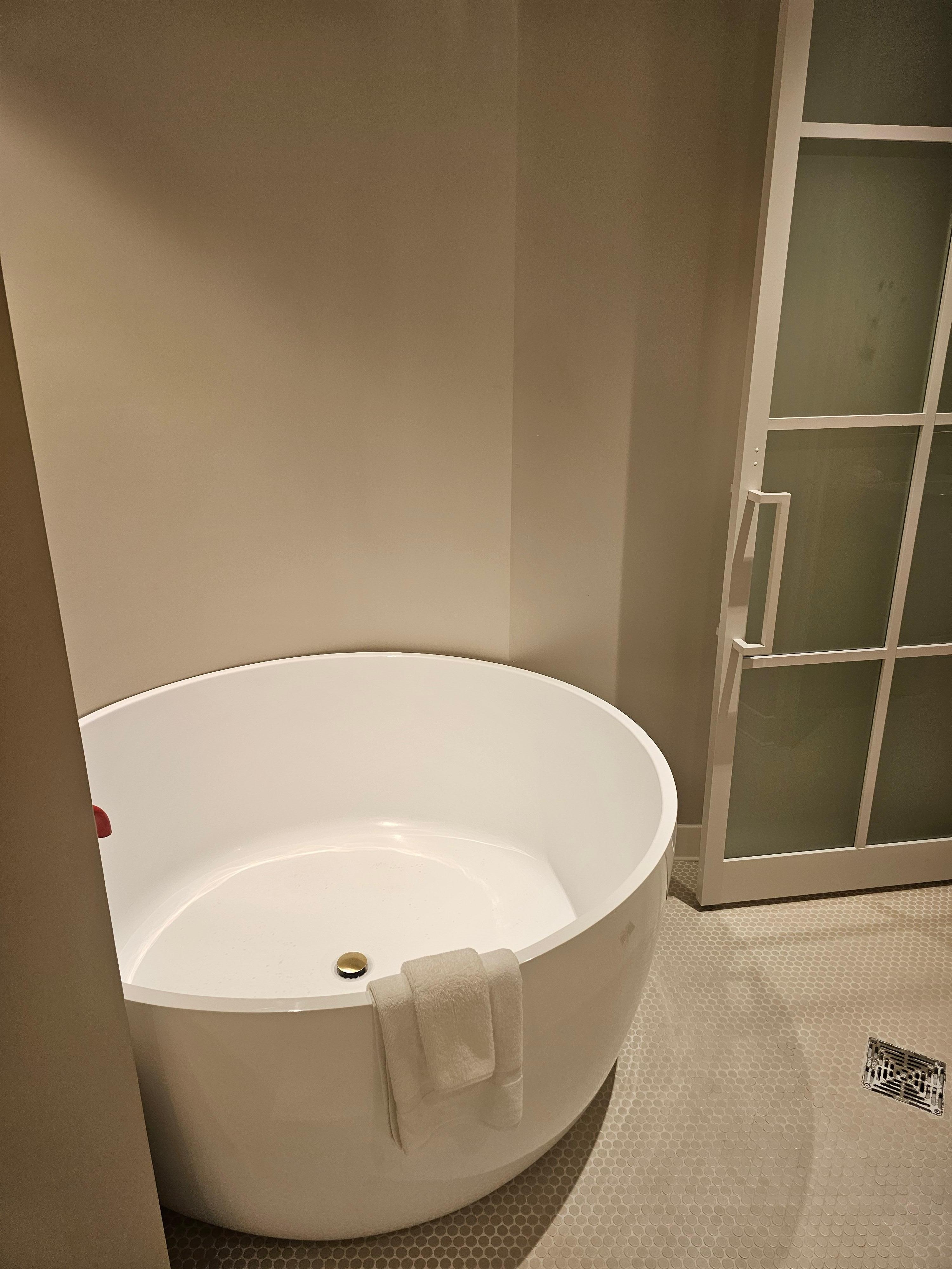 Tub in bathroom