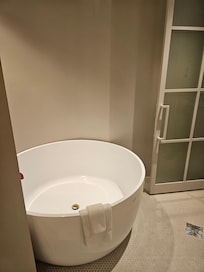 Tub in bathroom