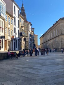 Literally just a few steps from the Cathedral around that corner and old town.