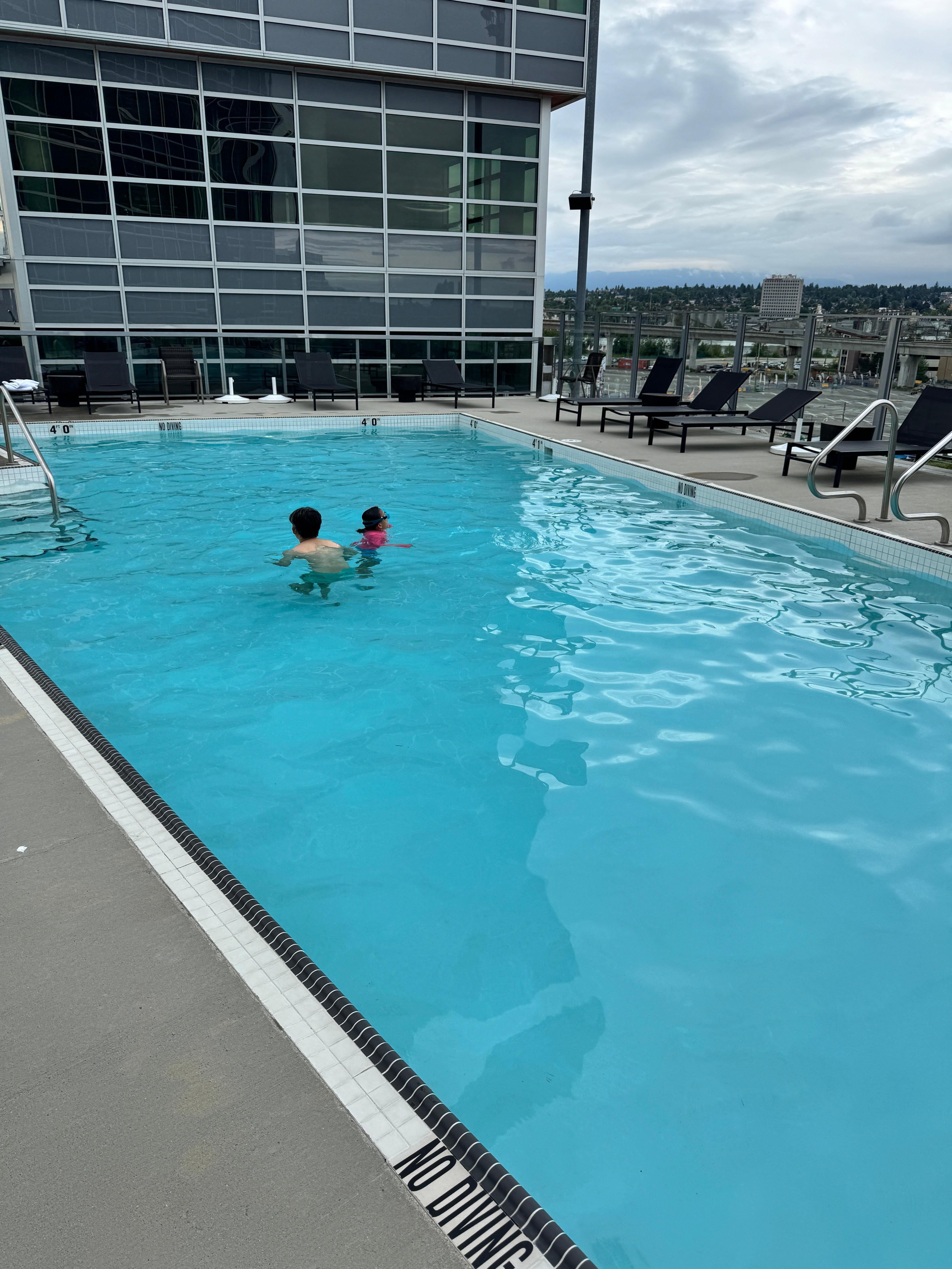 Nice warm temp pool.