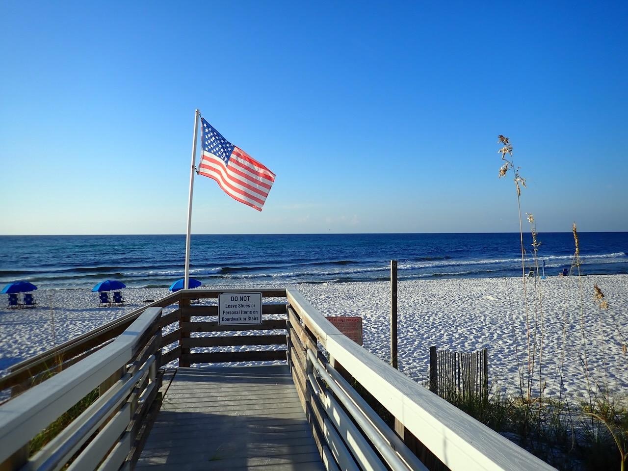 The private walkway to the beach.