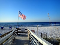 The private walkway to the beach.