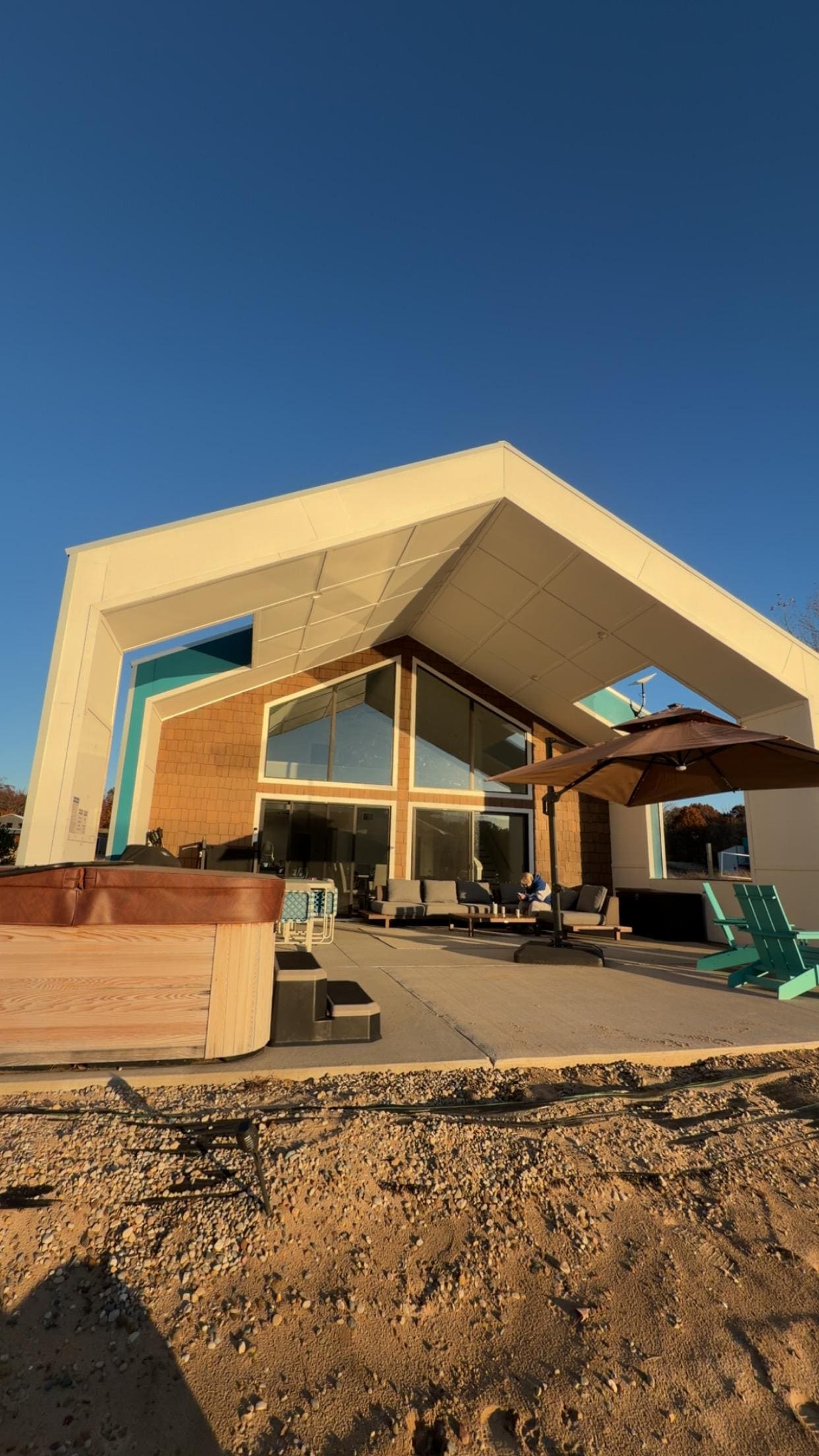 Photo of the back of the home from the beach