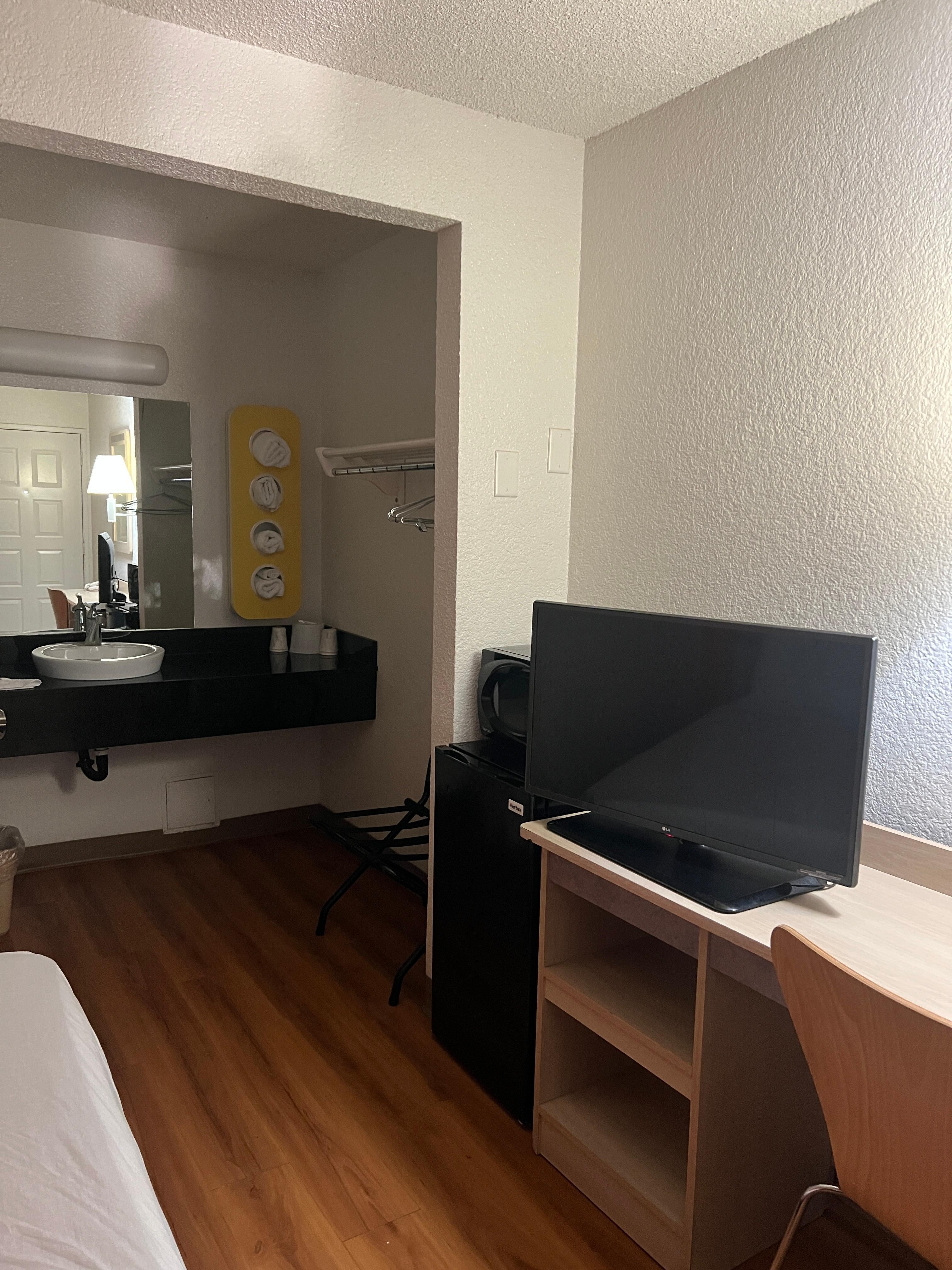 We paid for the upgrade with fridge and microwave but microwave did not have a nearby outlet. 