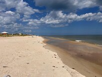 A few hundred yards of private beach for dog walks & play.