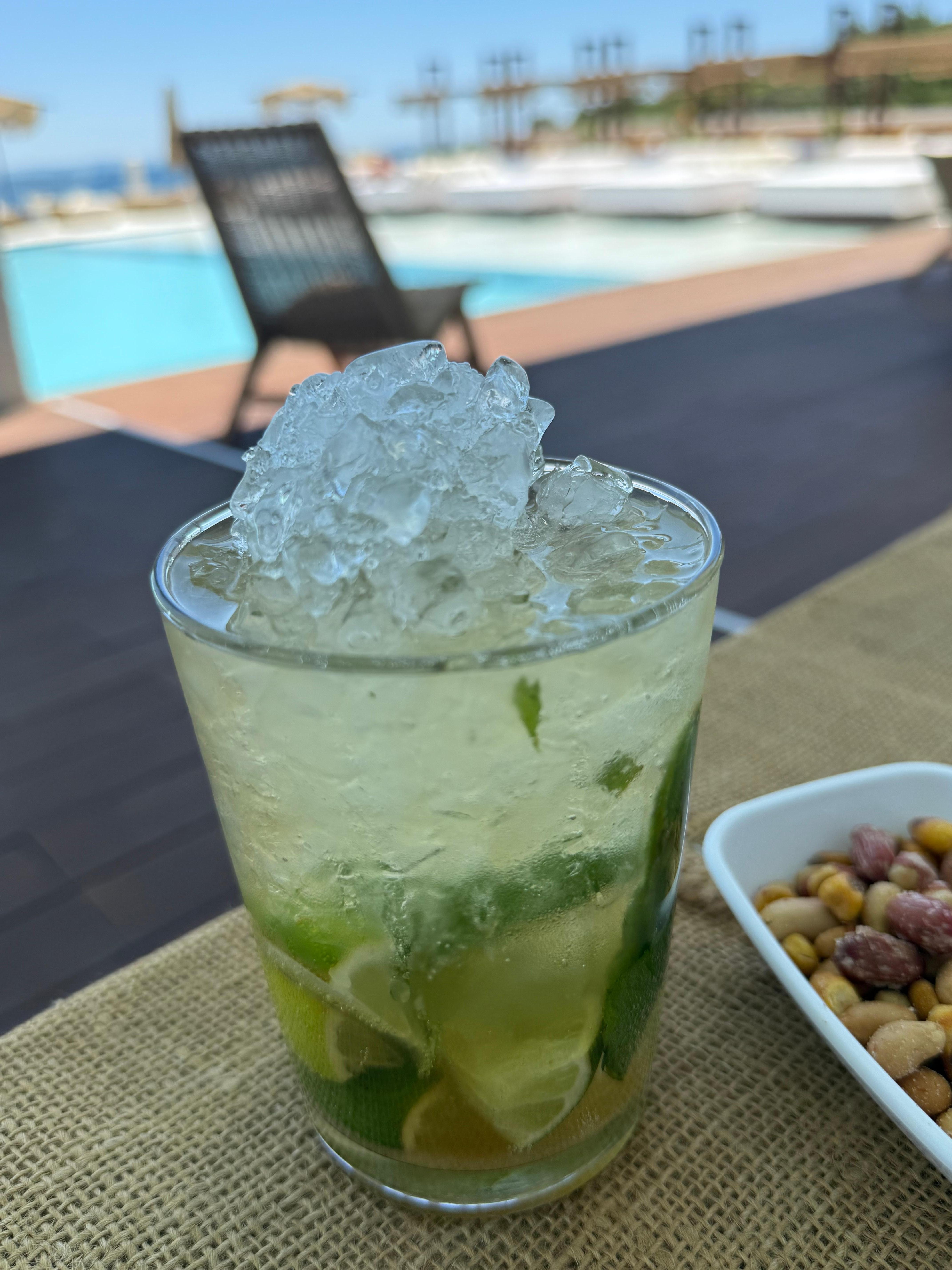 Excellent cold Mojito by the Pool 