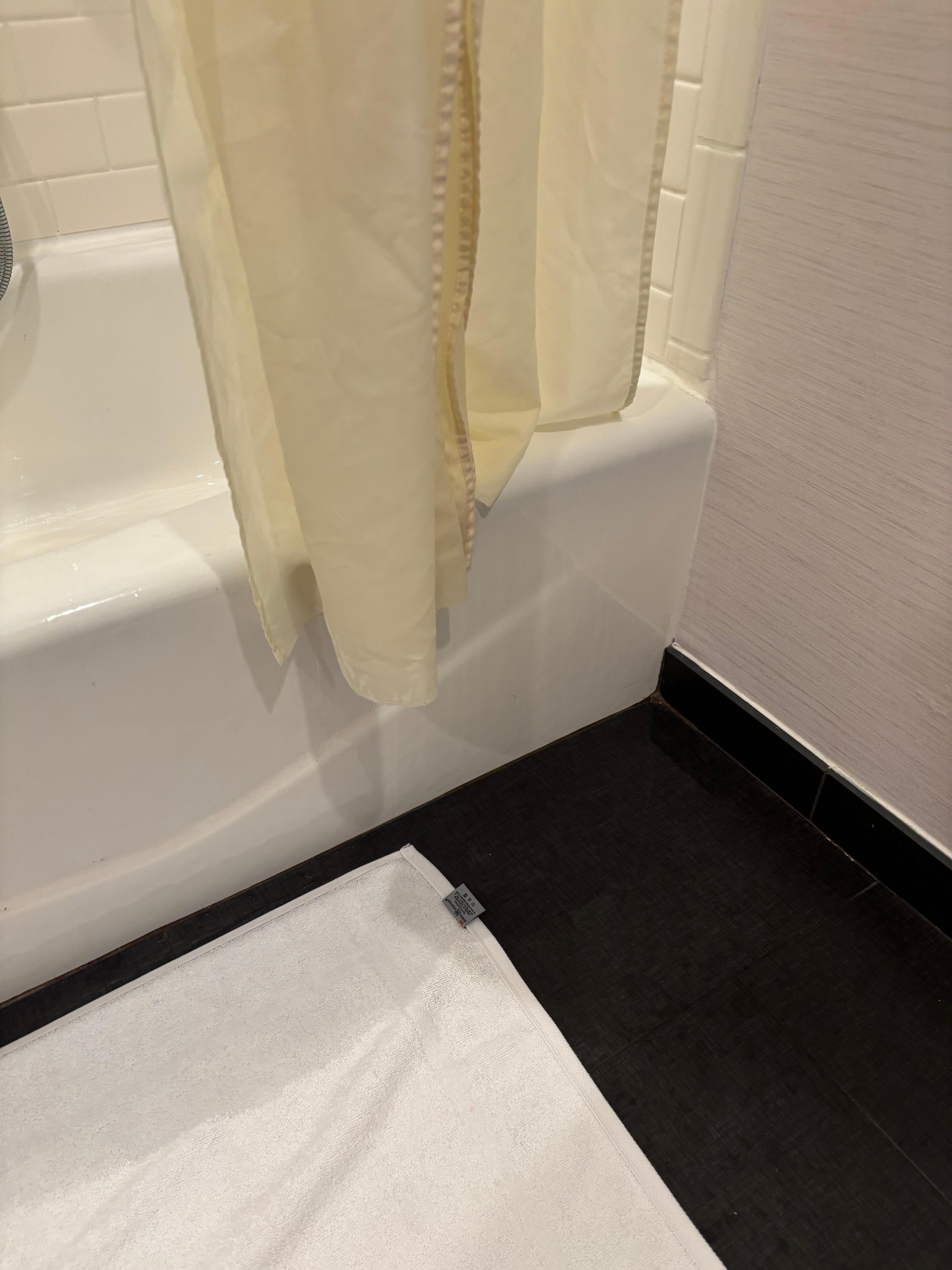 Shower curtain too small