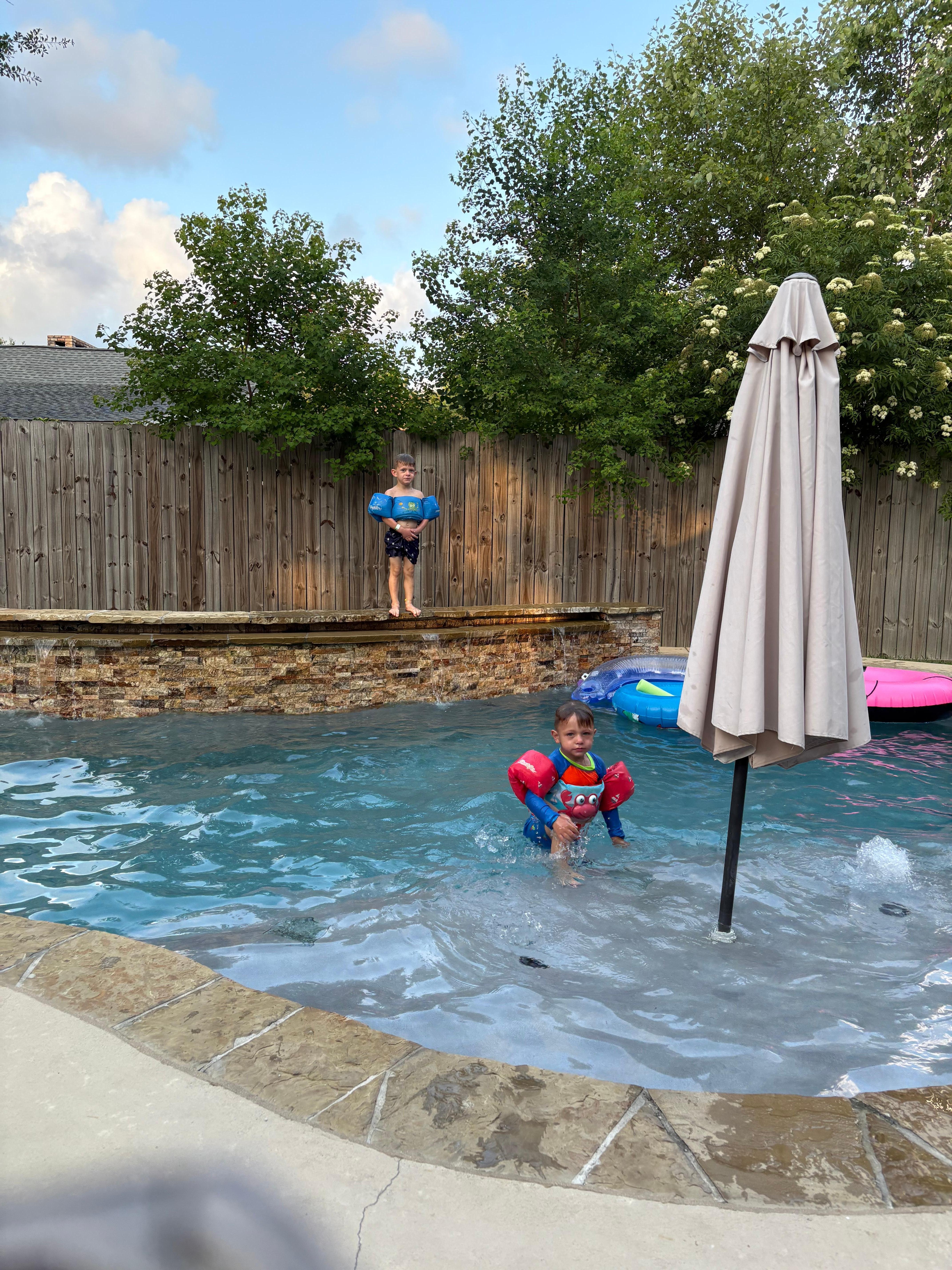 Kids enjoying the pool