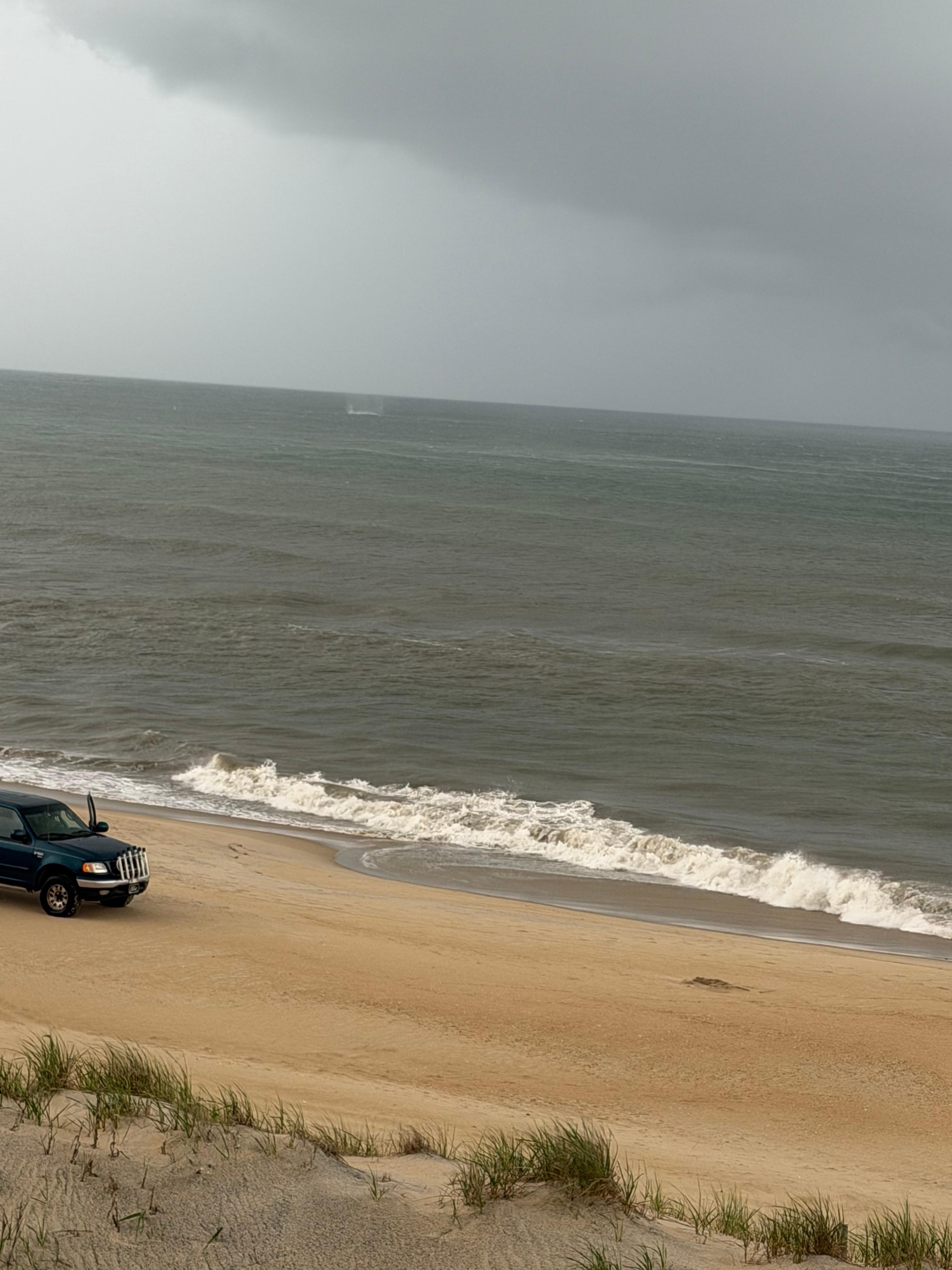 Storm rolling in.  Saw a whale in the distance 