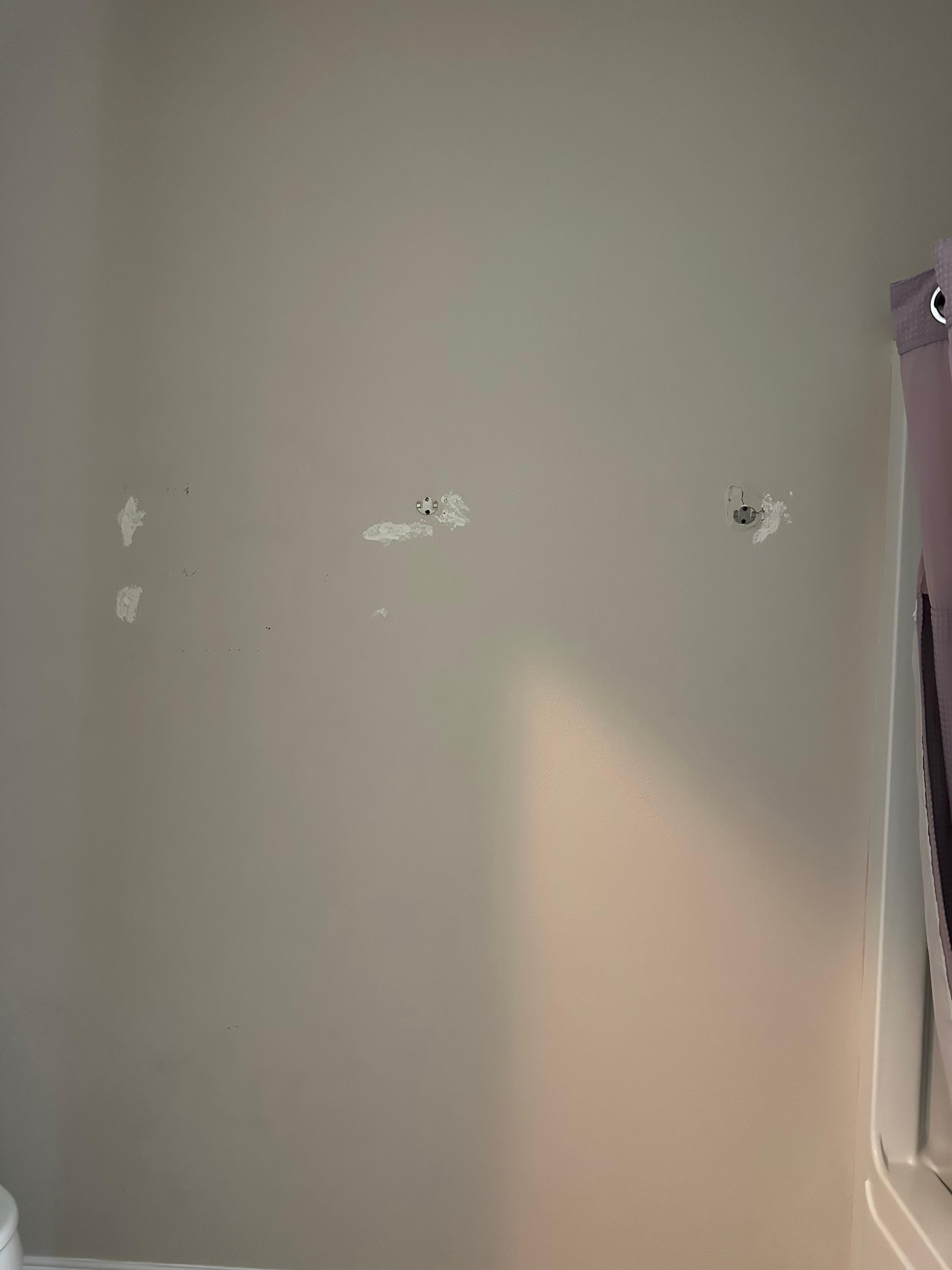 Bullet hole in front door.