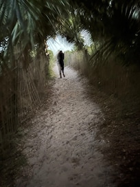 Short path to beach.