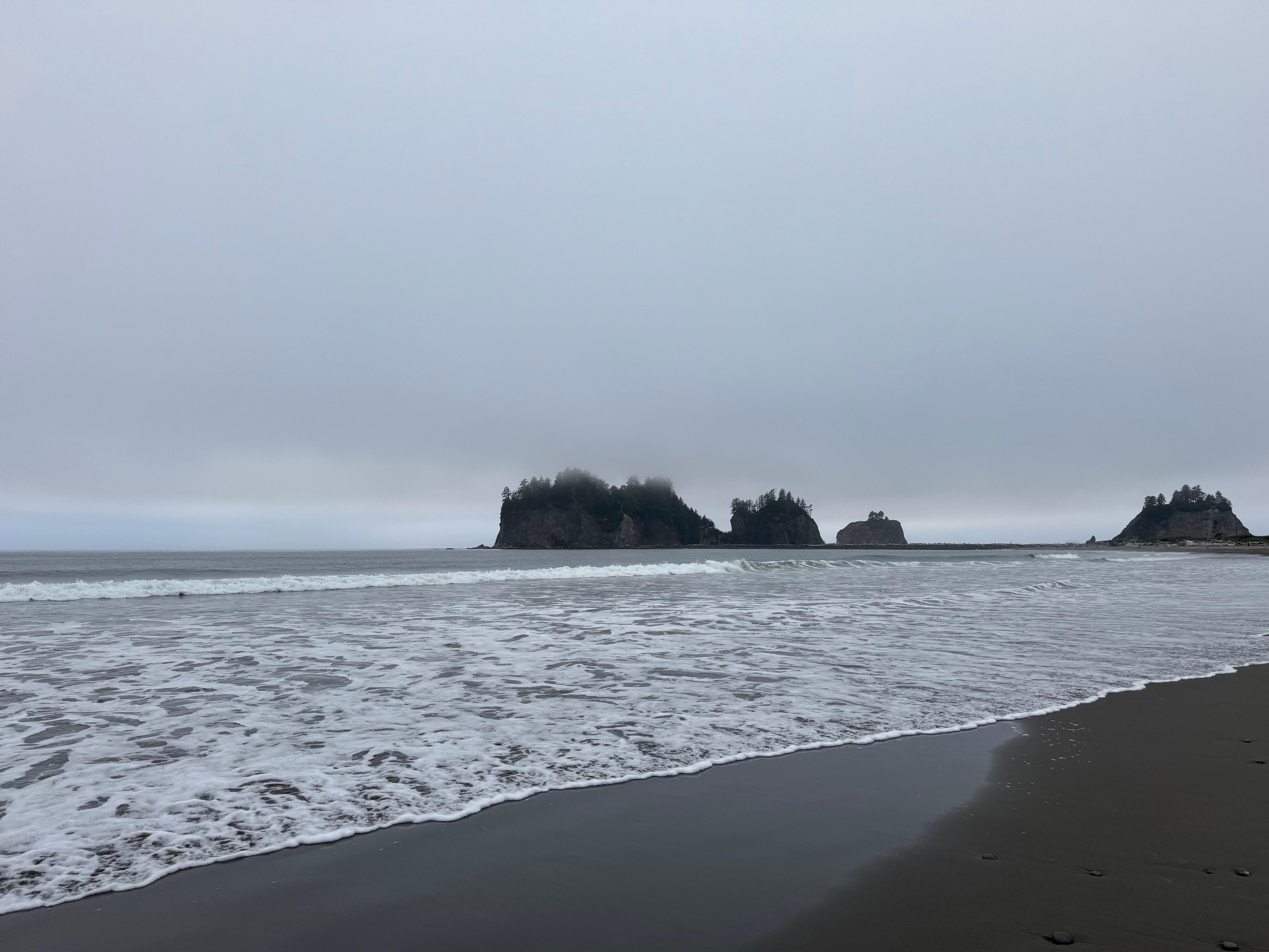 From the beach just a few steps away from our cabin 