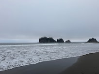 From the beach just a few steps away from our cabin