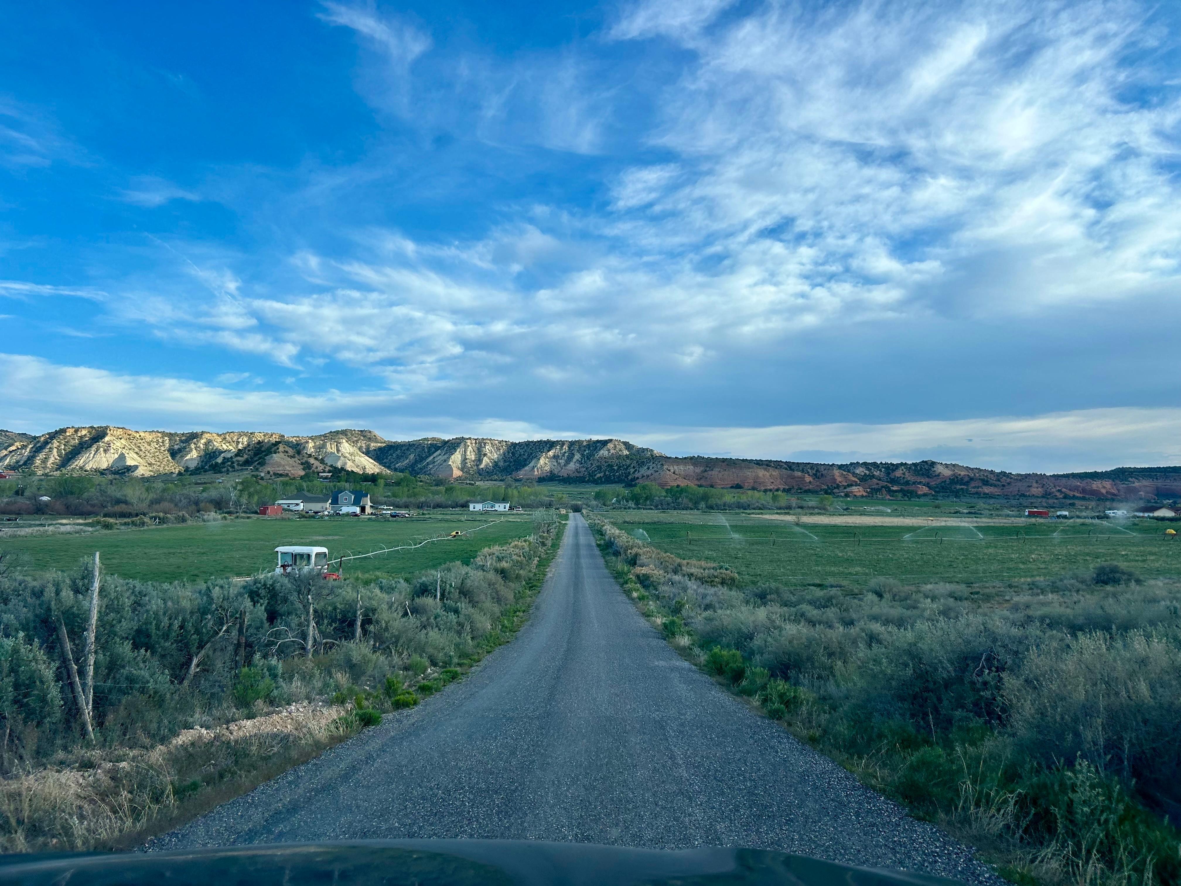 View of road leading to rental unit