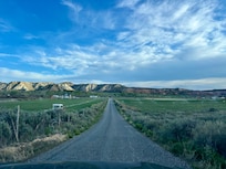 View of road leading to rental unit
