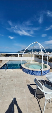 Hotel pool and hot tub area