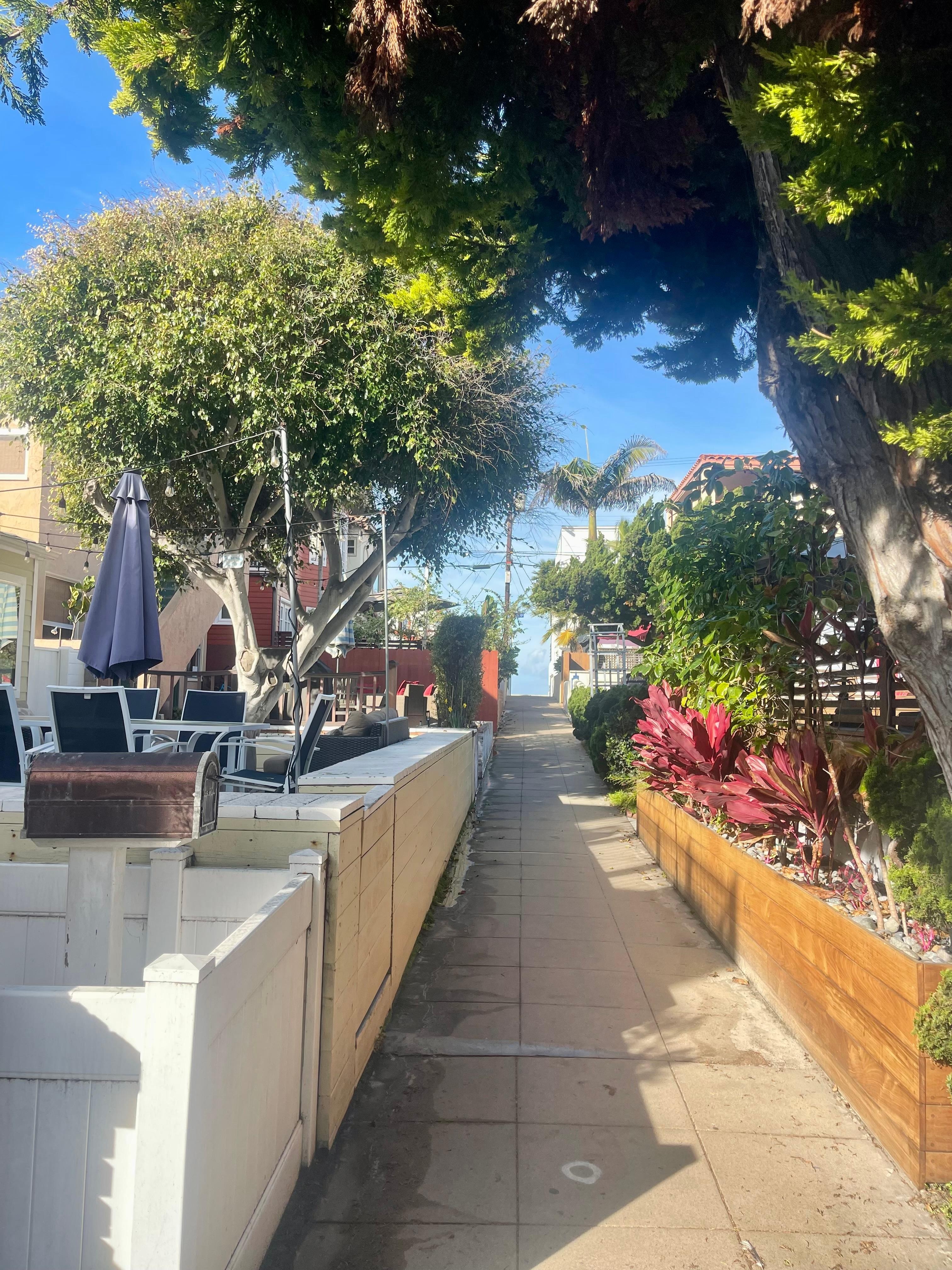 The sidewalk to the beach! 