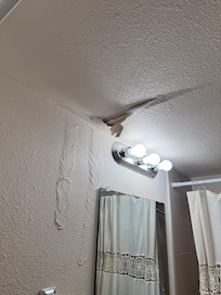 Water damage in bathroom