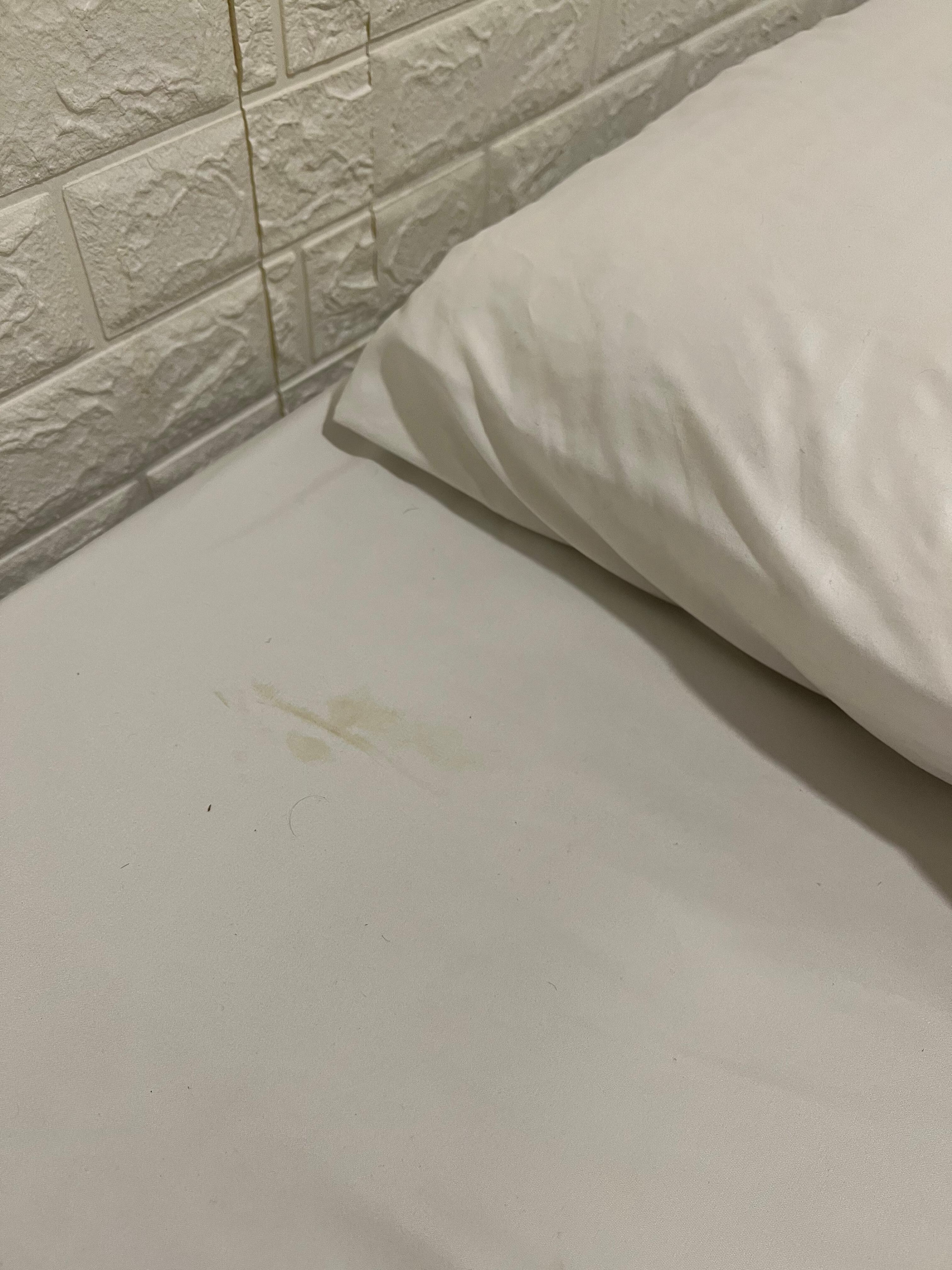 Dirty bed sheets