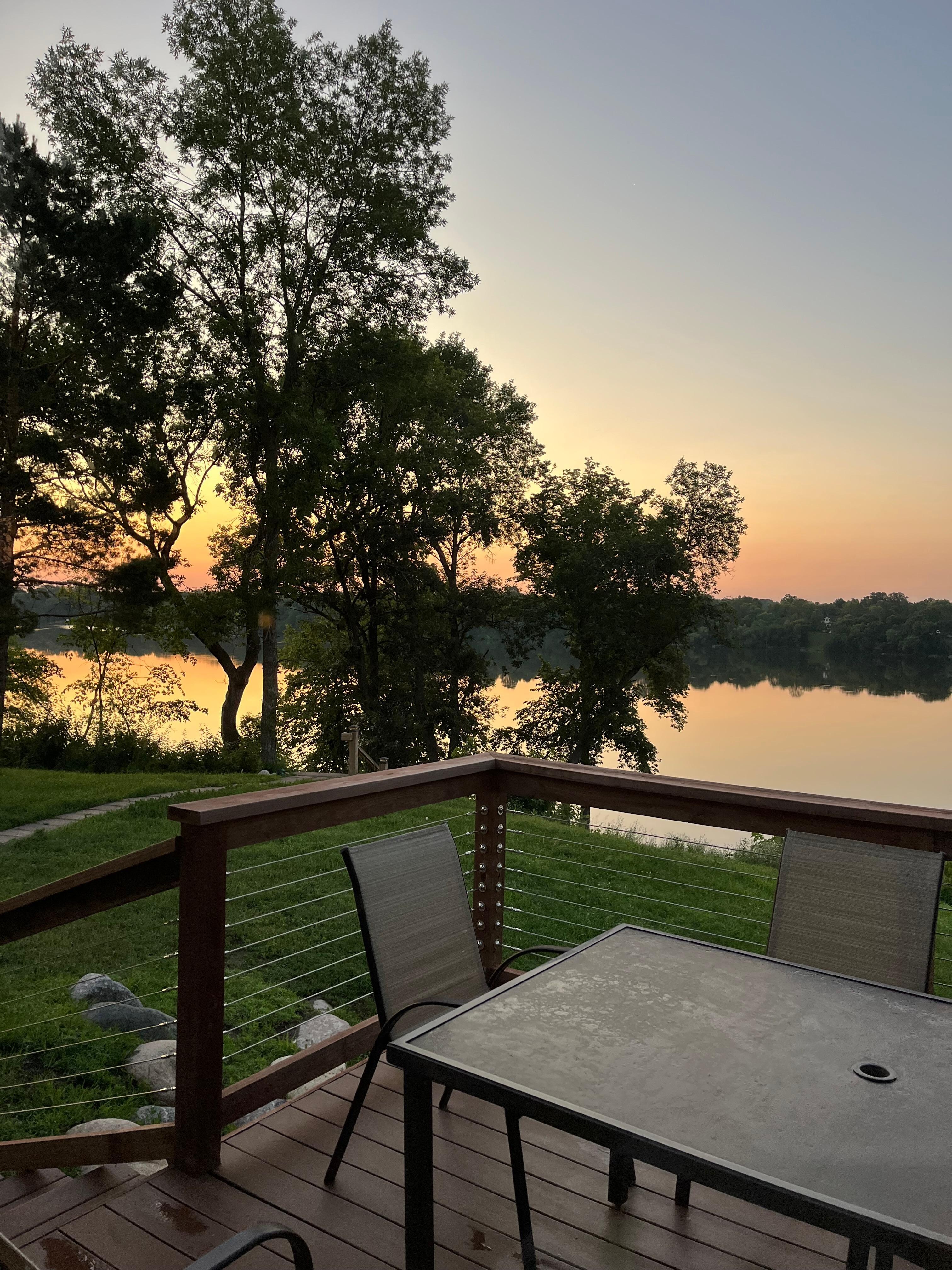 The deck is wonderful. 