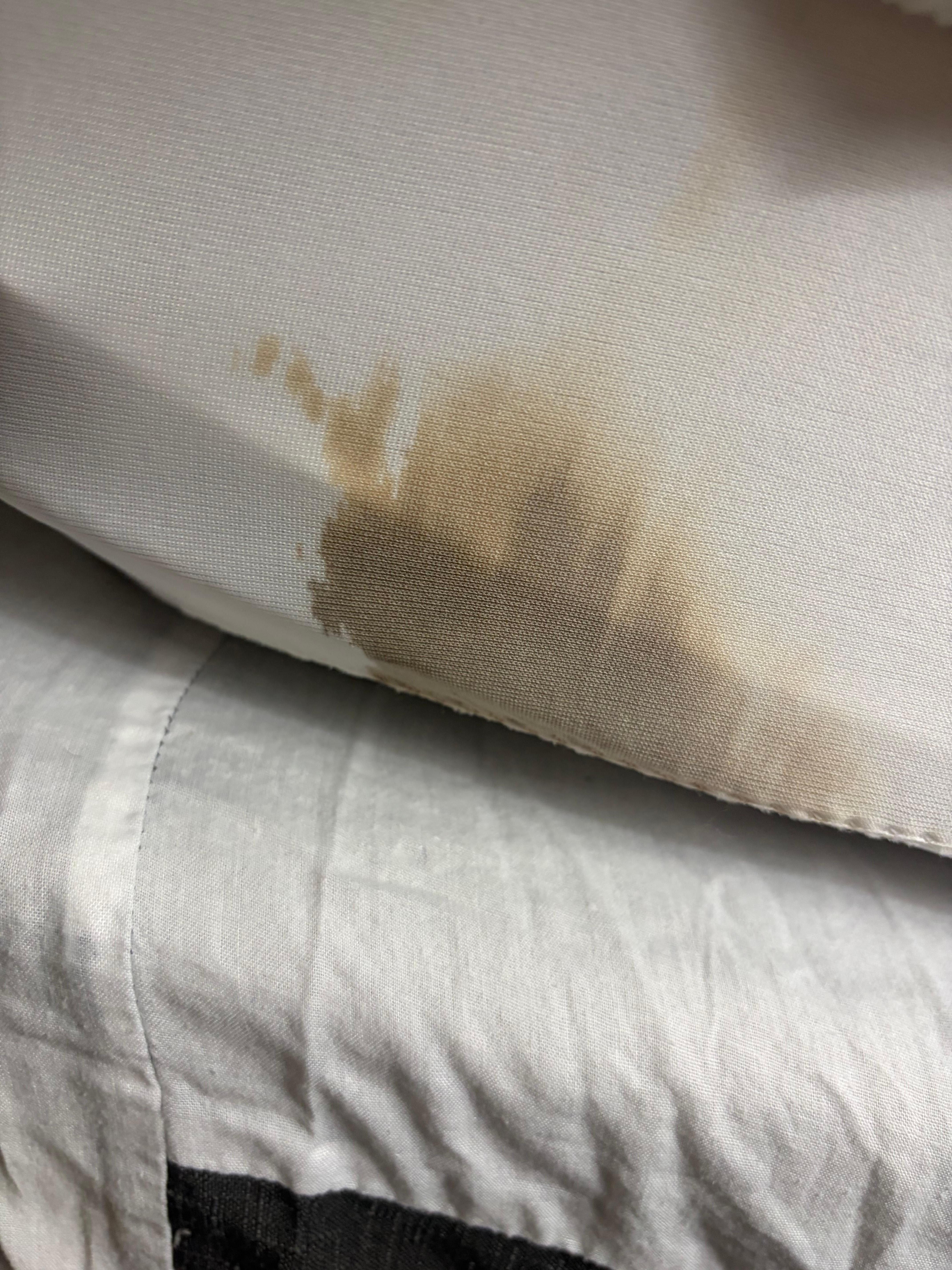 Blood on mattress sheet