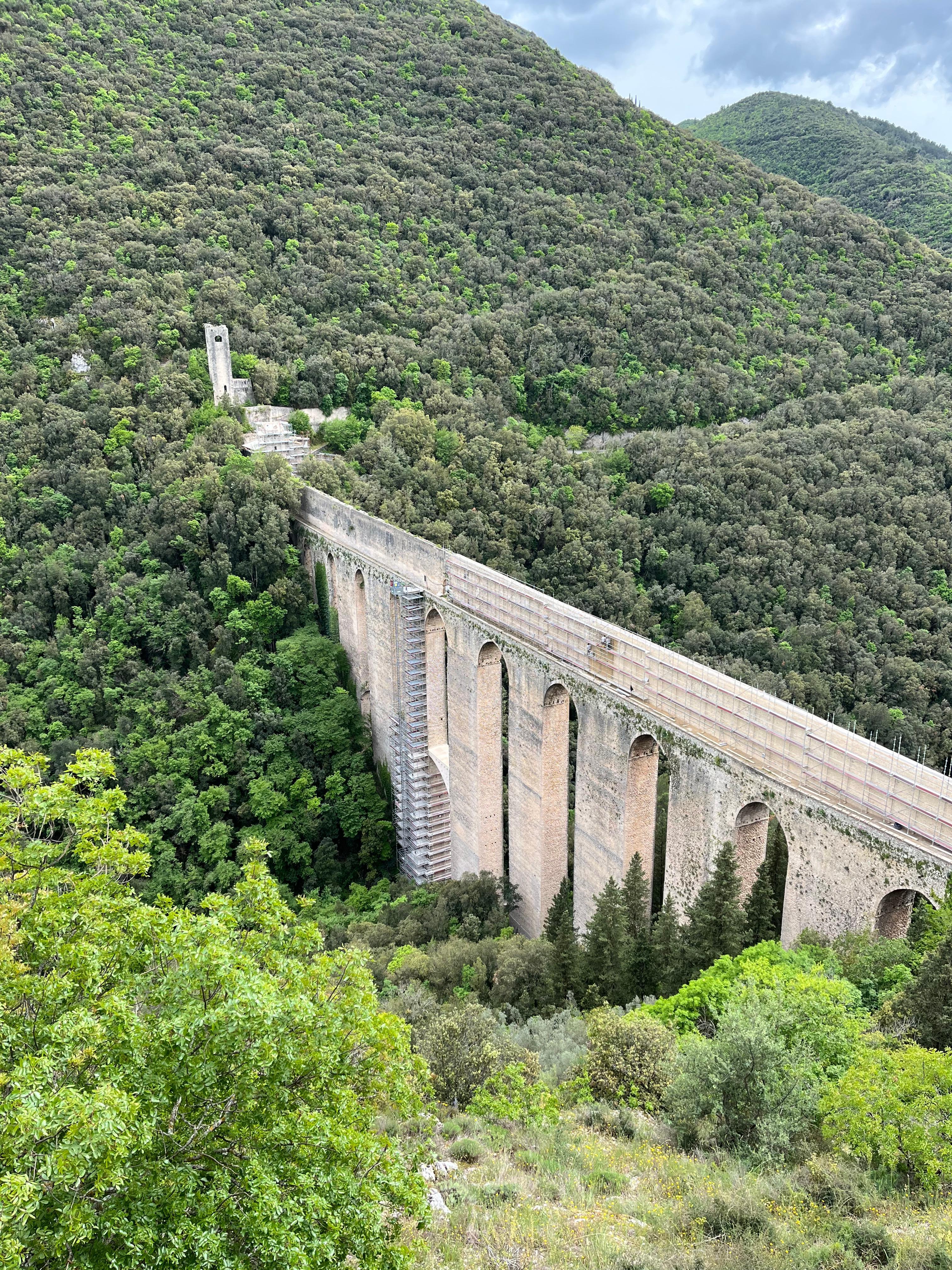 View of Roman bridge from the castle