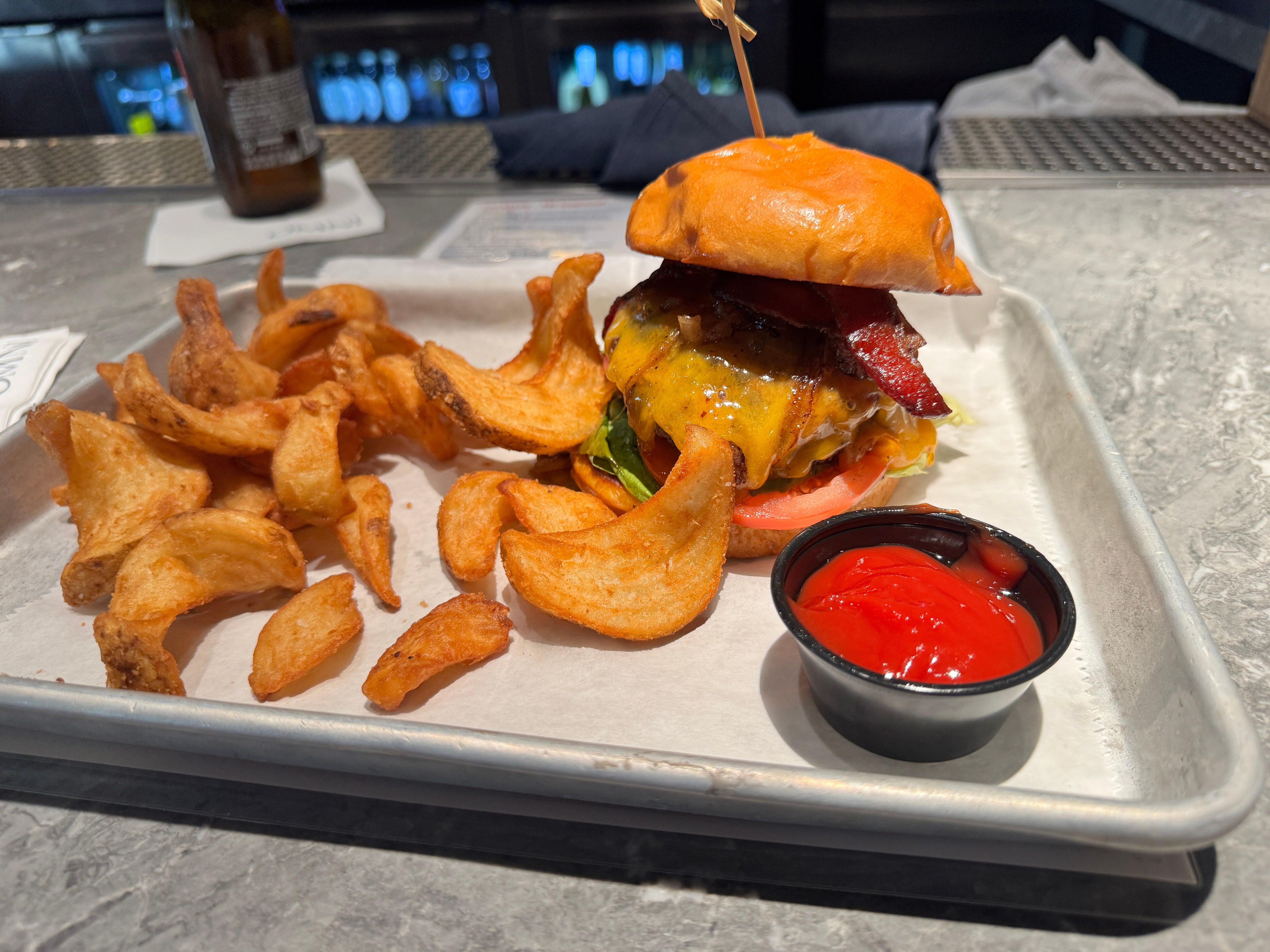 Burger at the Bar inside hotel