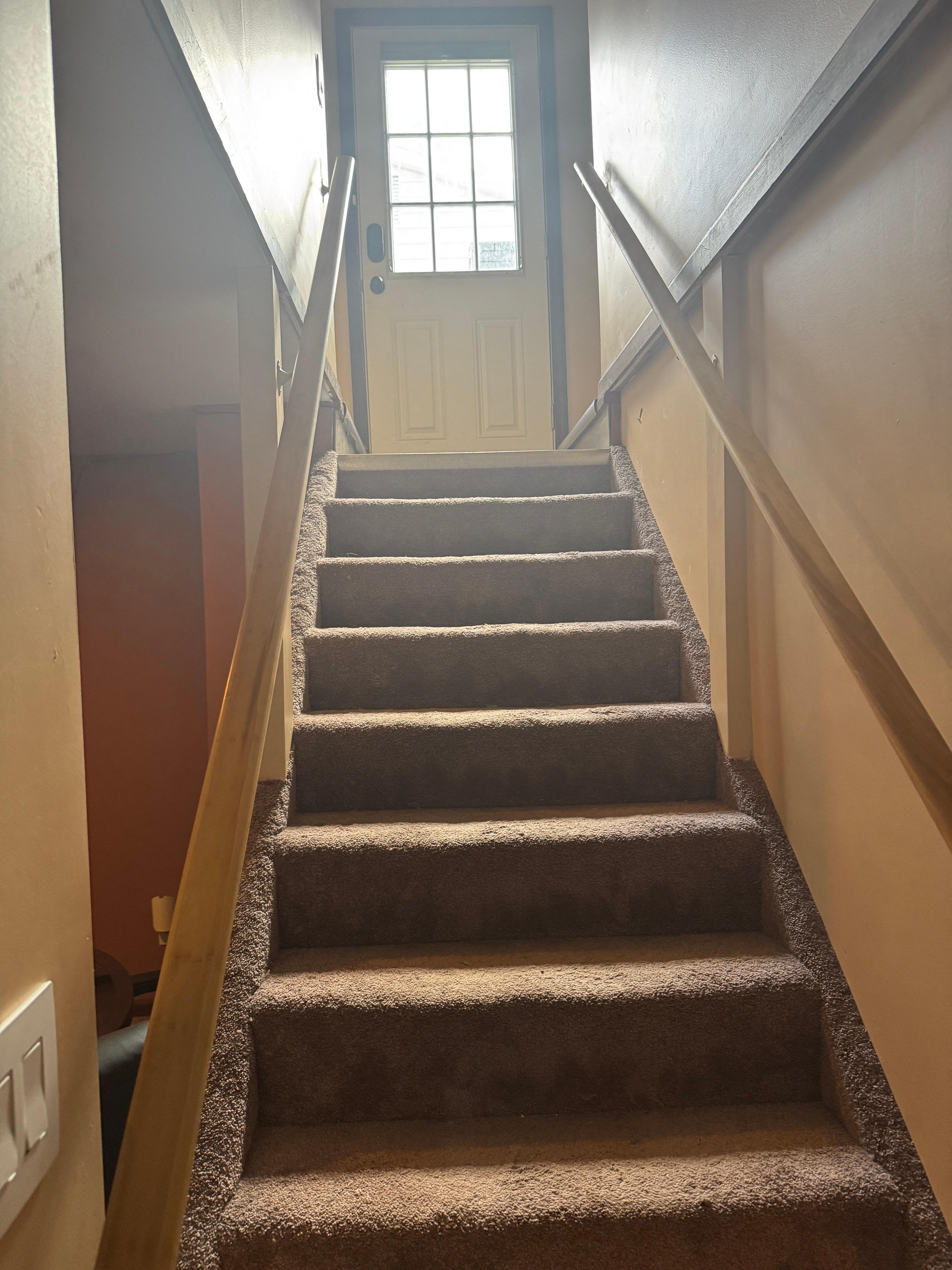 This is the door the leads to the basement and can be accessed three different ways.  I felt unsafe and unsecured.