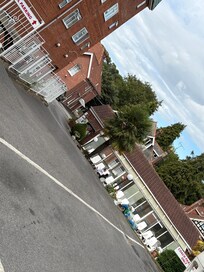 Outside photo of the pool area.