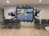 Just being silly by pretending this big mirror in the hall was a tv. My husband photoshopped me in it’