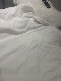 Stained duvet