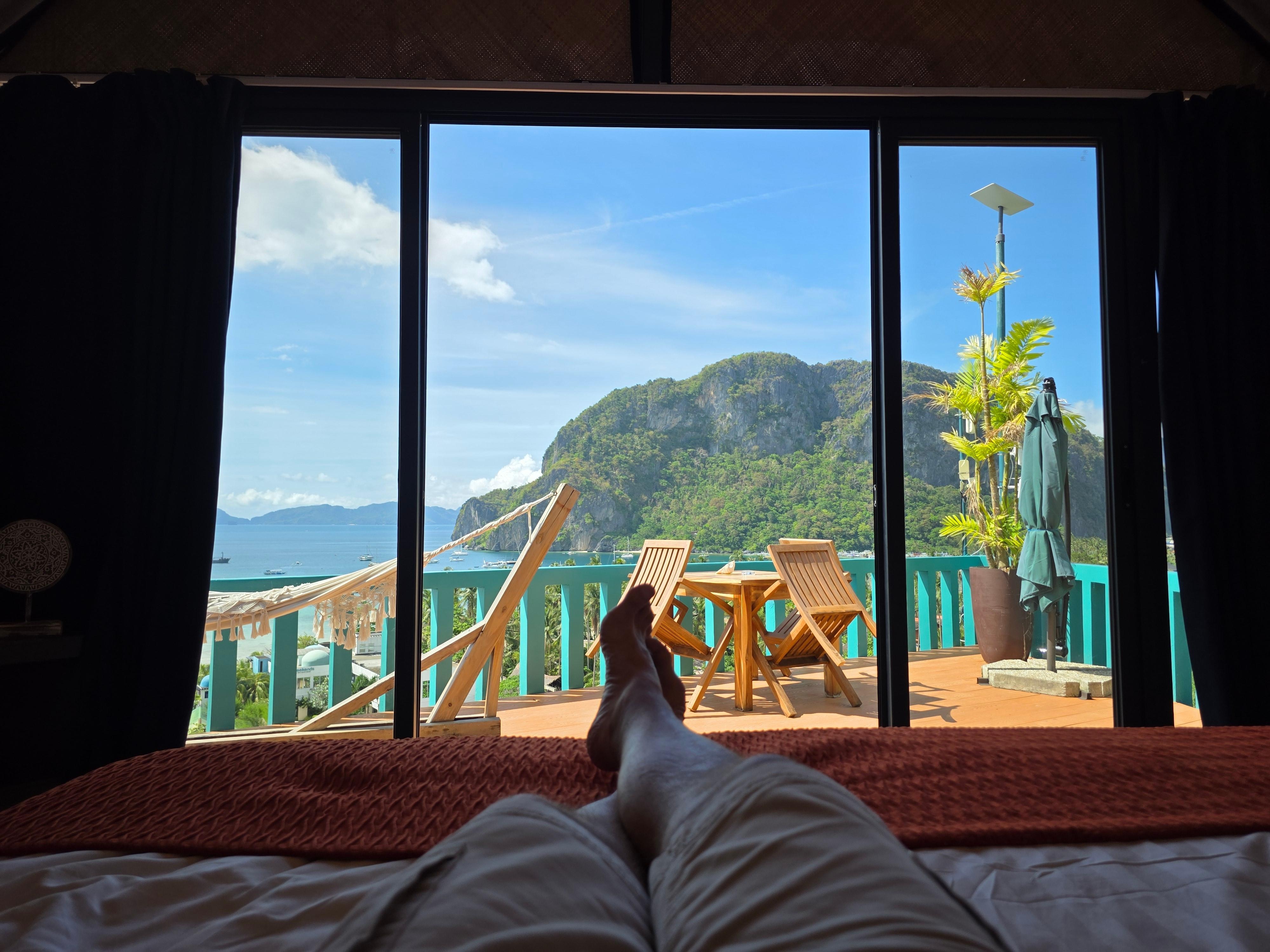 View from the shell accommodation.