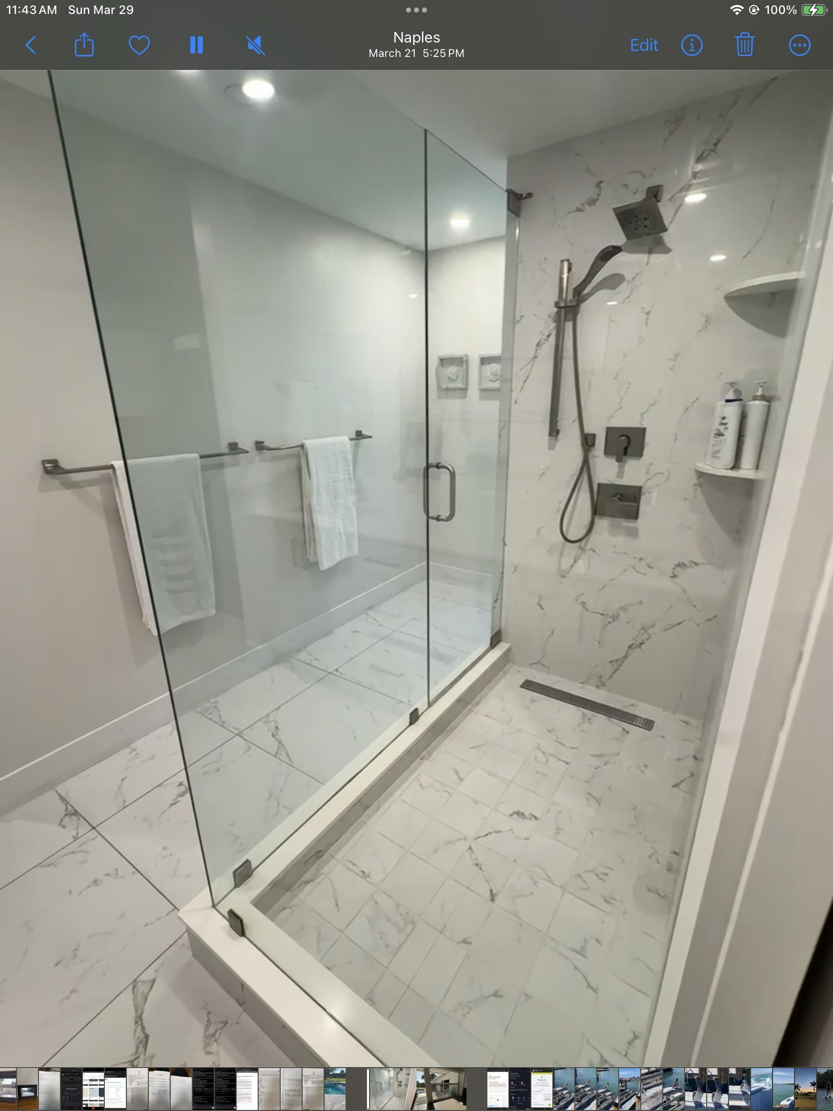 Large master shower 