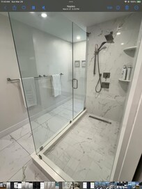 Large master shower