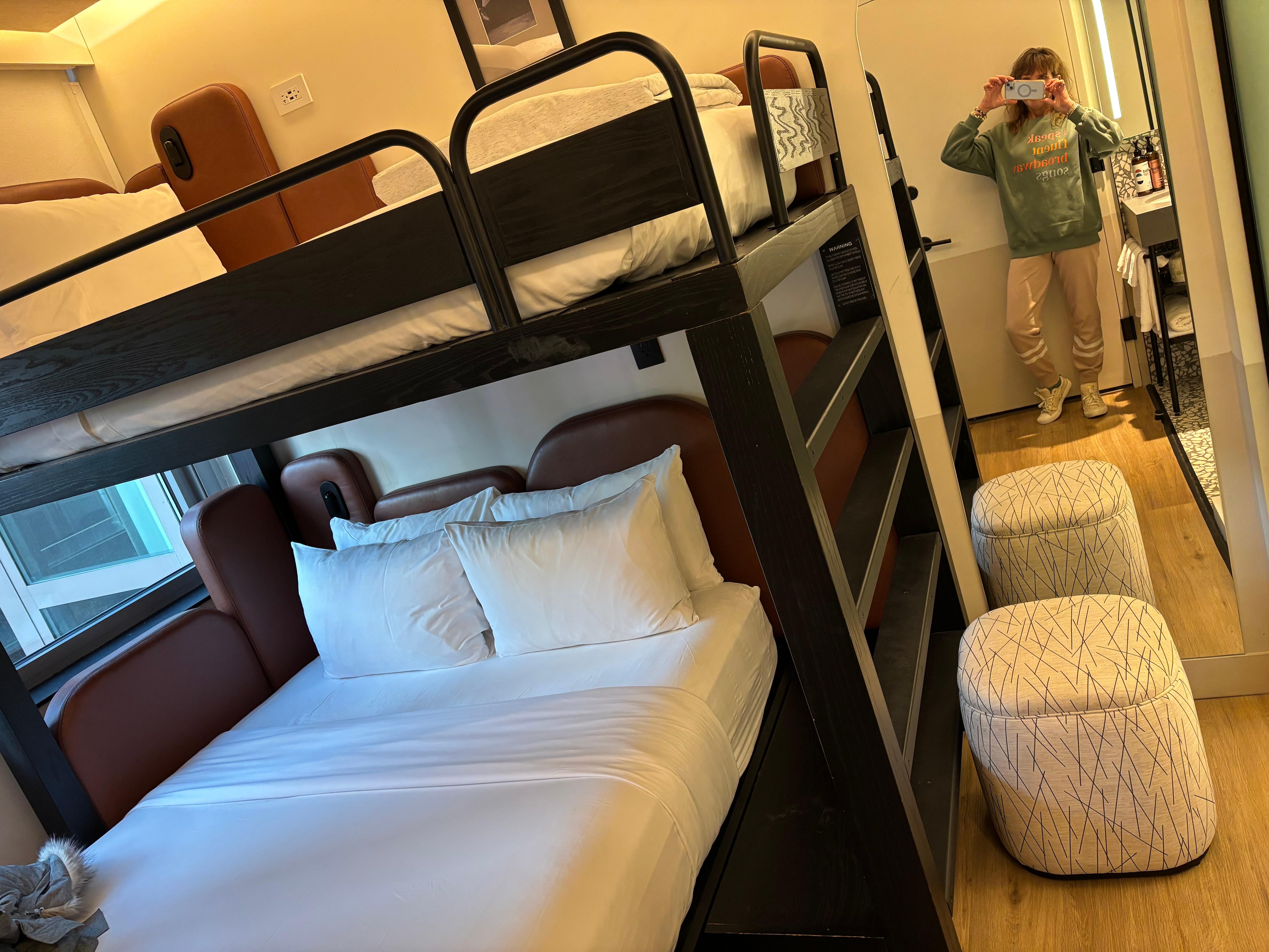 Perfect size for me, my daughter and her friend.