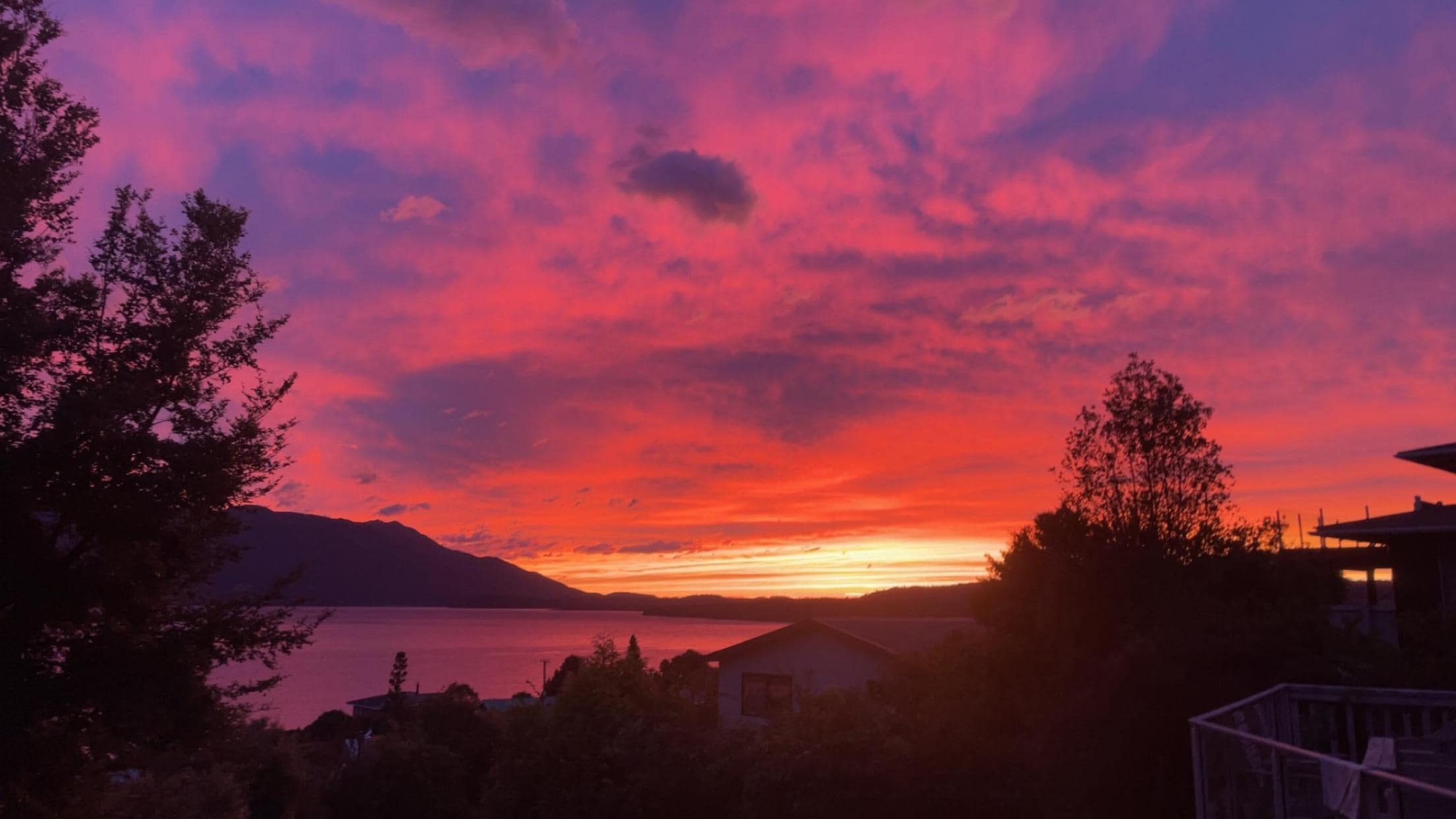 Amazing sunset views from the deck