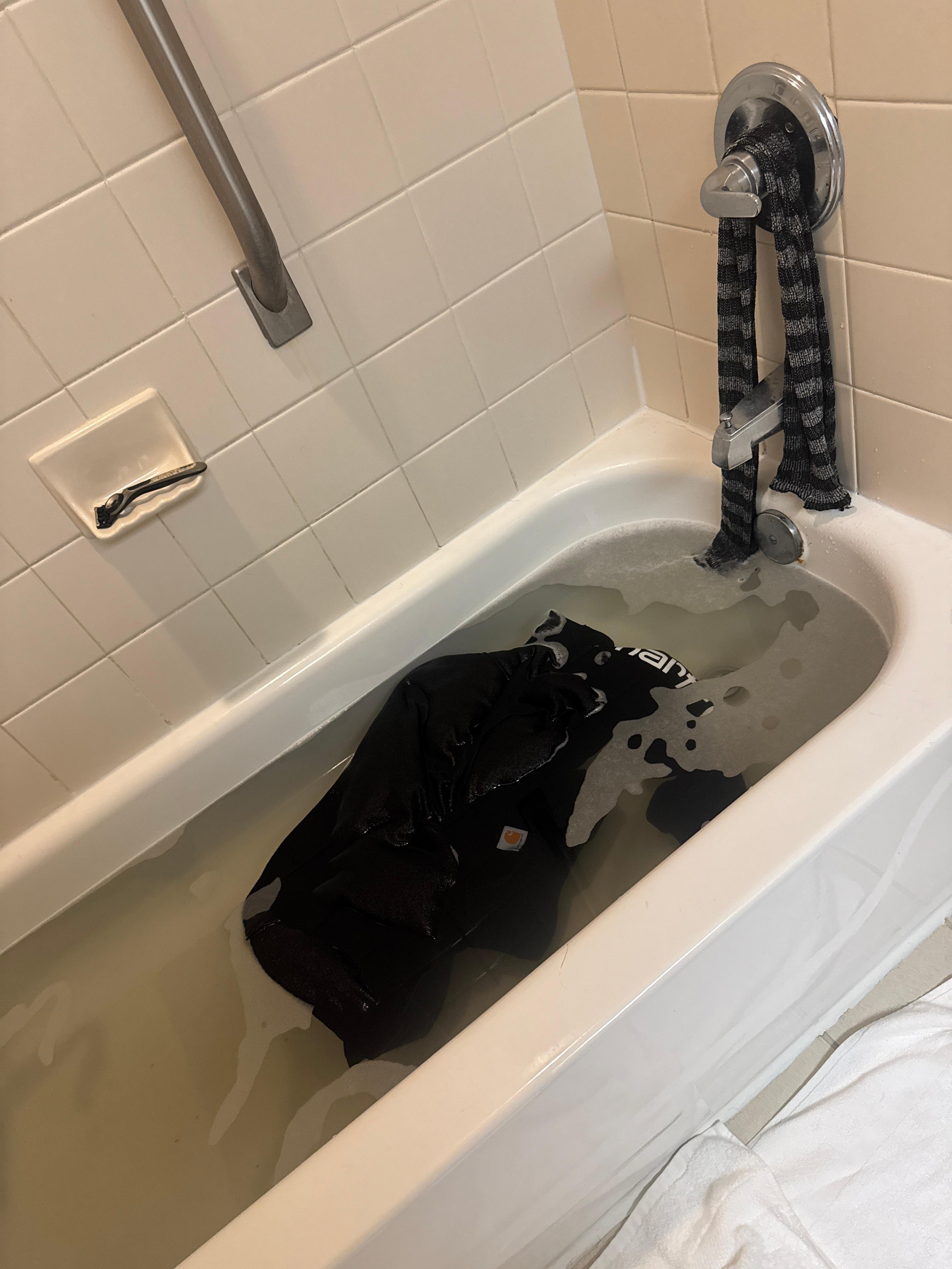 Had to hand wash clothes since they couldn’t exchange dollars for quarters to use machines. Couldn’t drive anywhere due to road closures and local businesses closed due to weather. SMH 