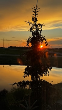 Sunset out my bedroom window.